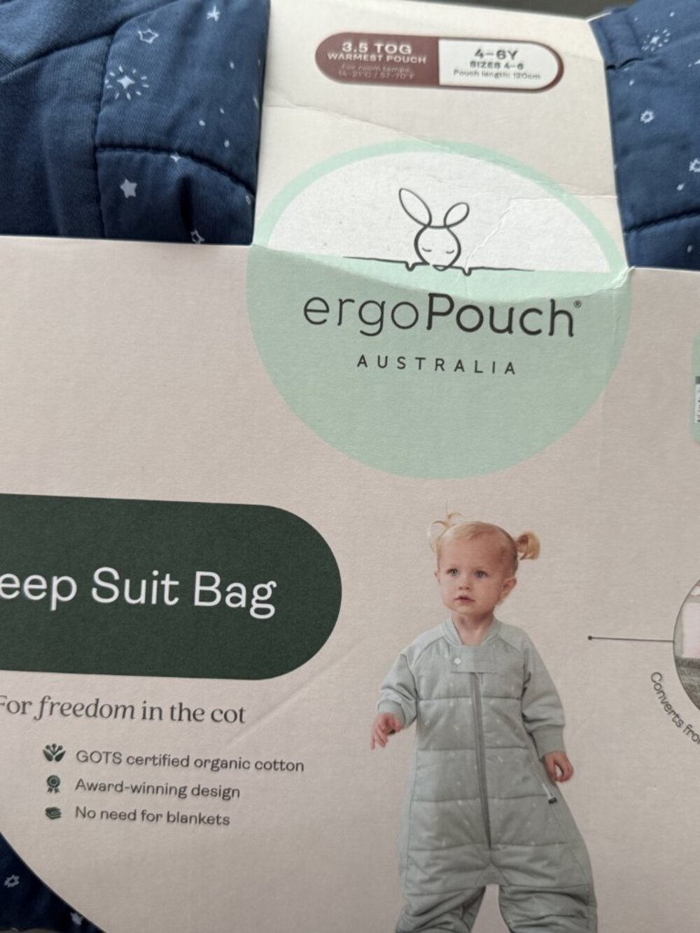 organic cotton sleep suit bag